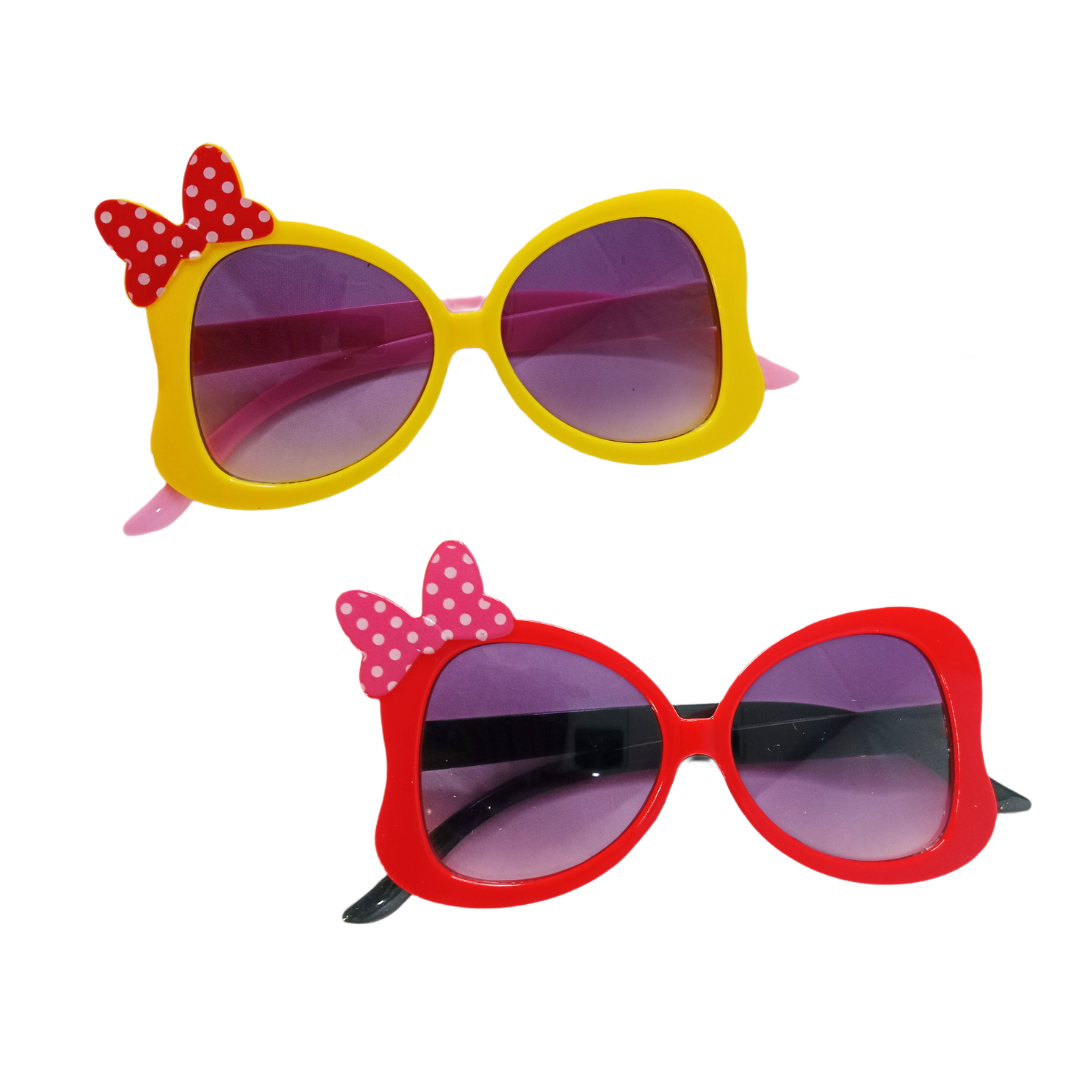 17743 Side Polka Dot Bow Butterfly Wings Shape Kids Sunglasses {Multicolor}