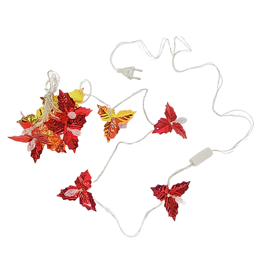 KT-L-153 Decorative LED Leaf String Light, Multicolor