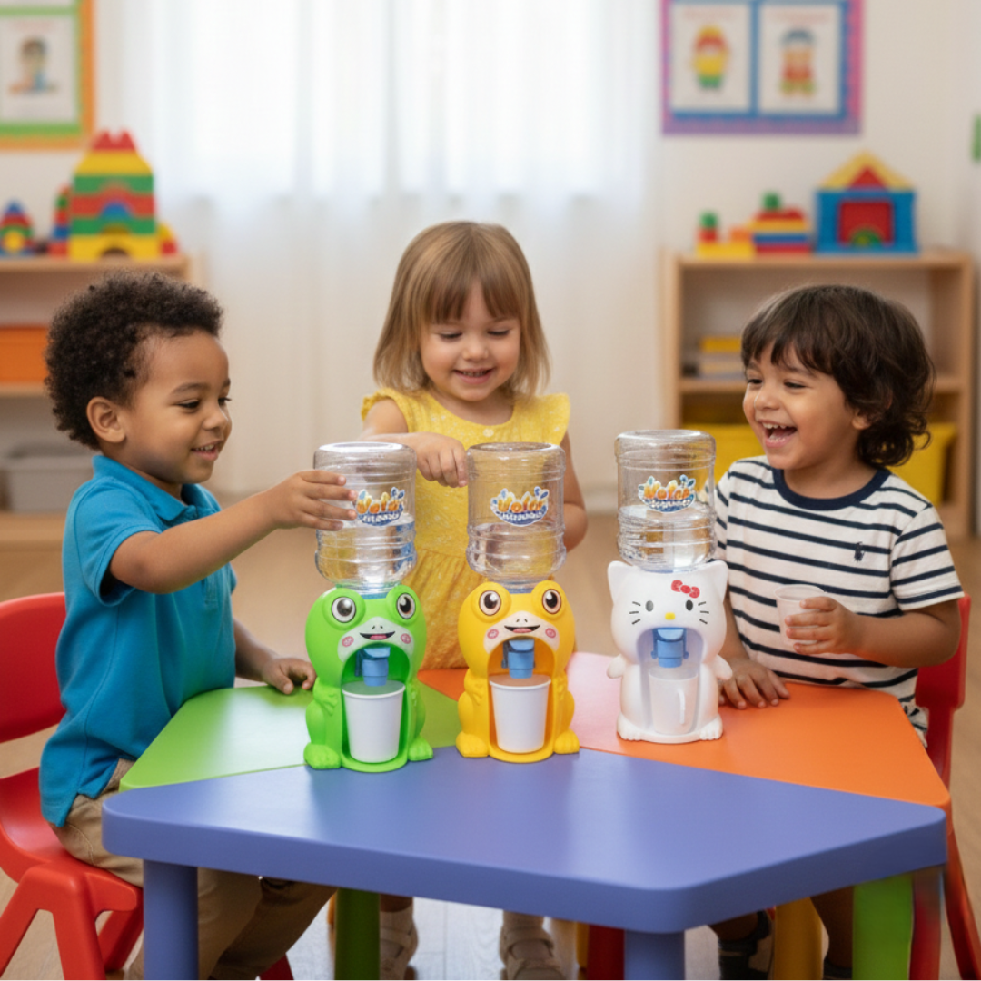 20334 Water Dispenser Toy for Kids – Cute Cartoon Animal Drinking Fountain for Water, Juice & Milk