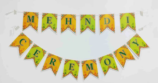 8038 Mehndi Ceremony Paper Banner