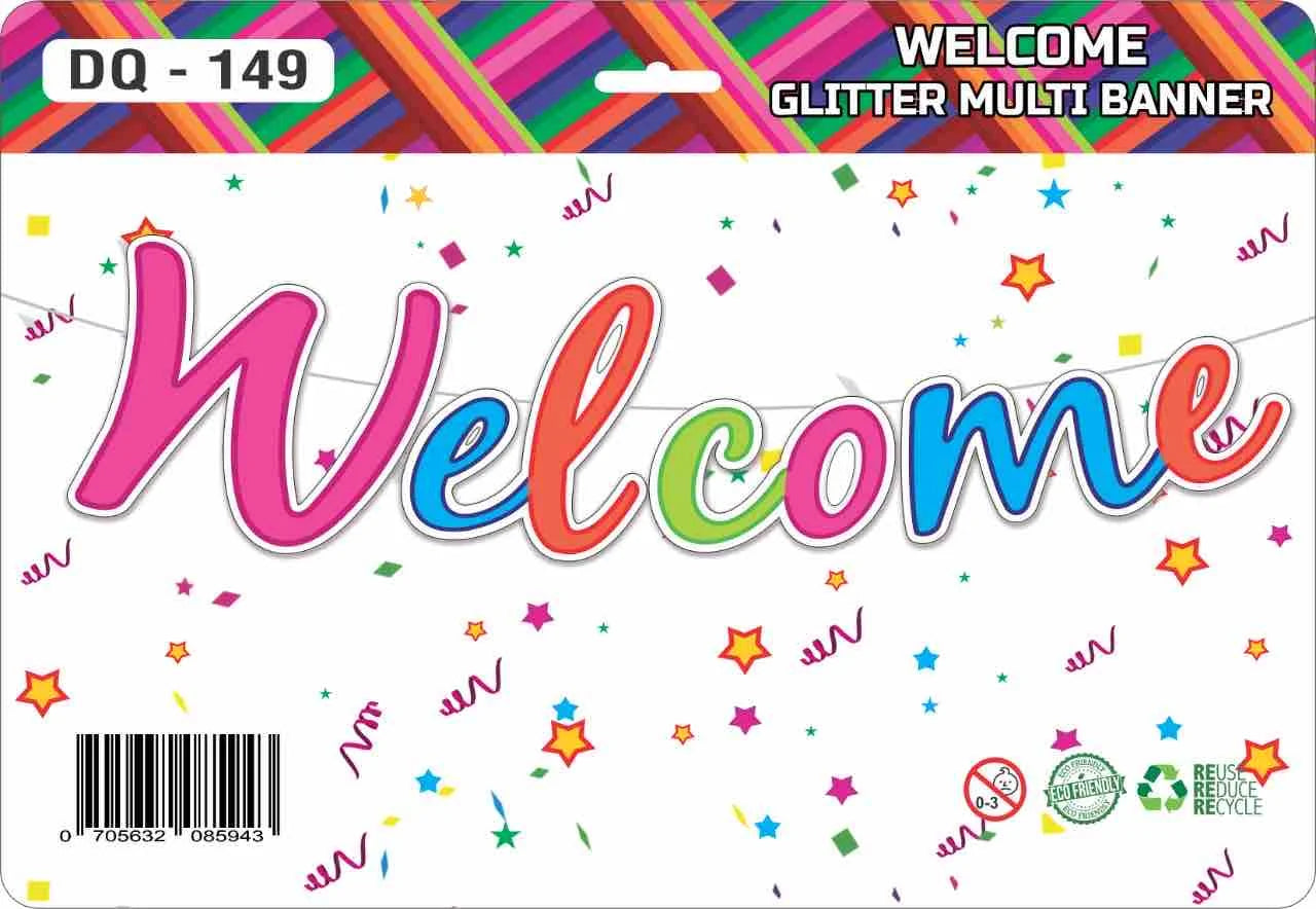 10008 – (6 PCS) WELCOME GLITTER MULTI BANNER