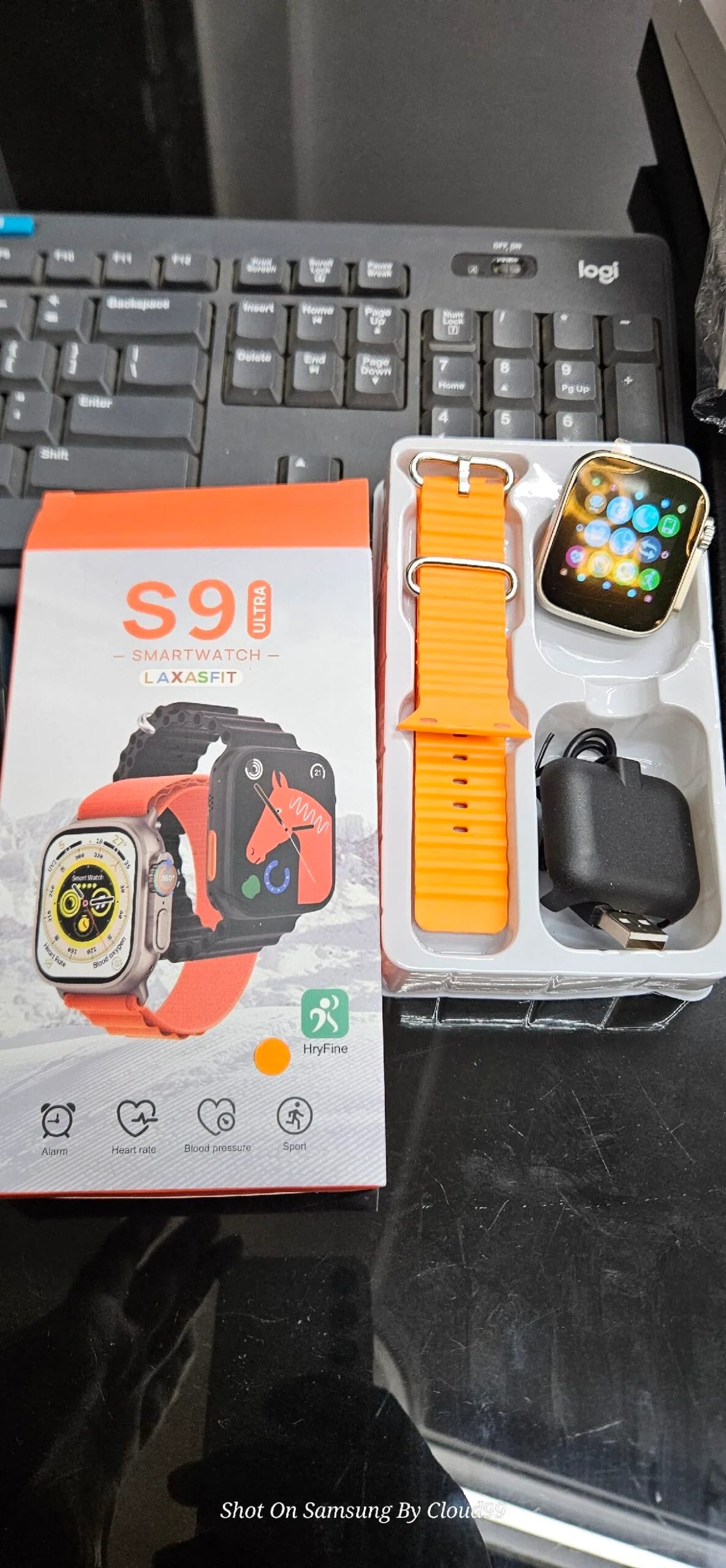 009-S9 Ultra Smart Watch Random color orange , black