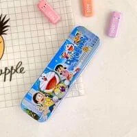 188438 Cartoon Printed double Metal Pencil Box