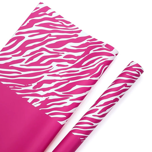 21060 20pcs Zebra Print Flower Wrap Paper (57x57cm)