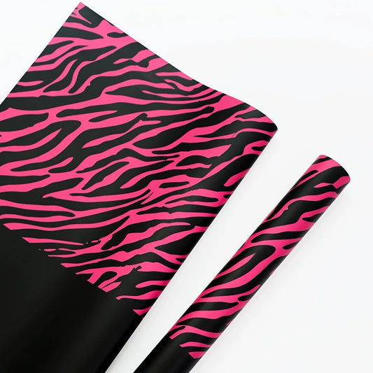 21060 20pcs Zebra Print Flower Wrap Paper (57x57cm)