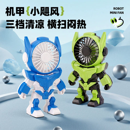 779-261 Handheld small fan, USB powered, robot small fan, the best gift for children {Random Color}
