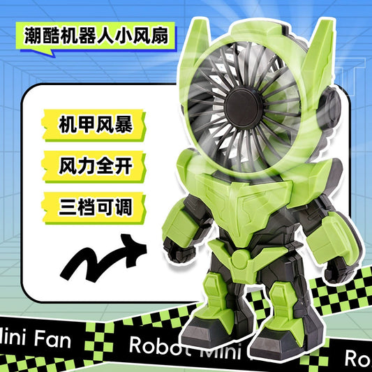 779-261 Handheld small fan, USB powered, robot small fan, the best gift for children {Random Color}