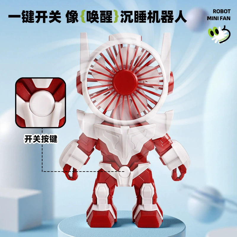 779-261 Handheld small fan, USB powered, robot small fan, the best gift for children {Random Color}