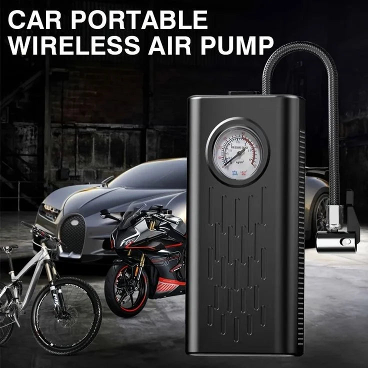0066 CAR PORTABLE WIRELESS AIR PUMP (RECHARGEABLE) Car , Bike ect…