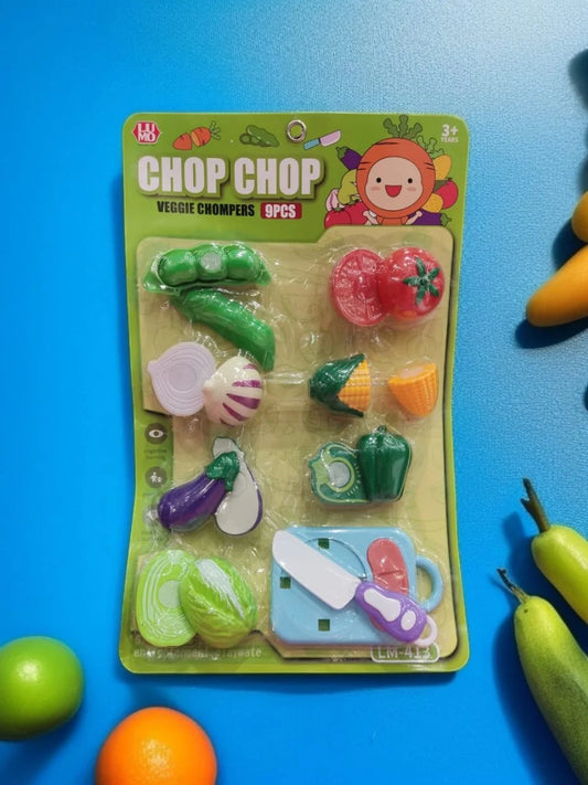 LM-412 Vegetables Chopping Board and Knife, Pretend Play for Kids