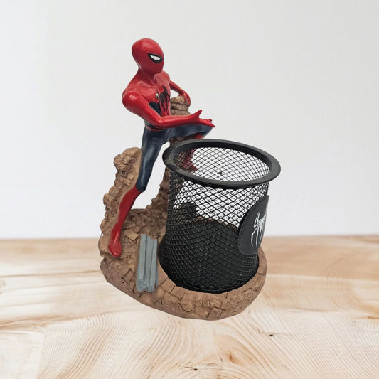 GL2312 Spider Men Penstand Creative Novelty Office Desk Decorations Man boy Girls Gadgets Stationery Storage Box