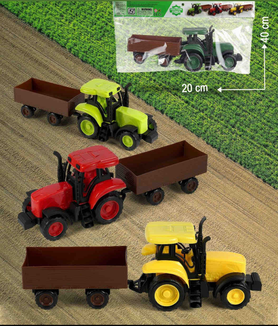 MD685 Toys Friction Powered Trolley Farm Tractor Toy for Kids & Toddlers/Boys & Girls {Multicolor}