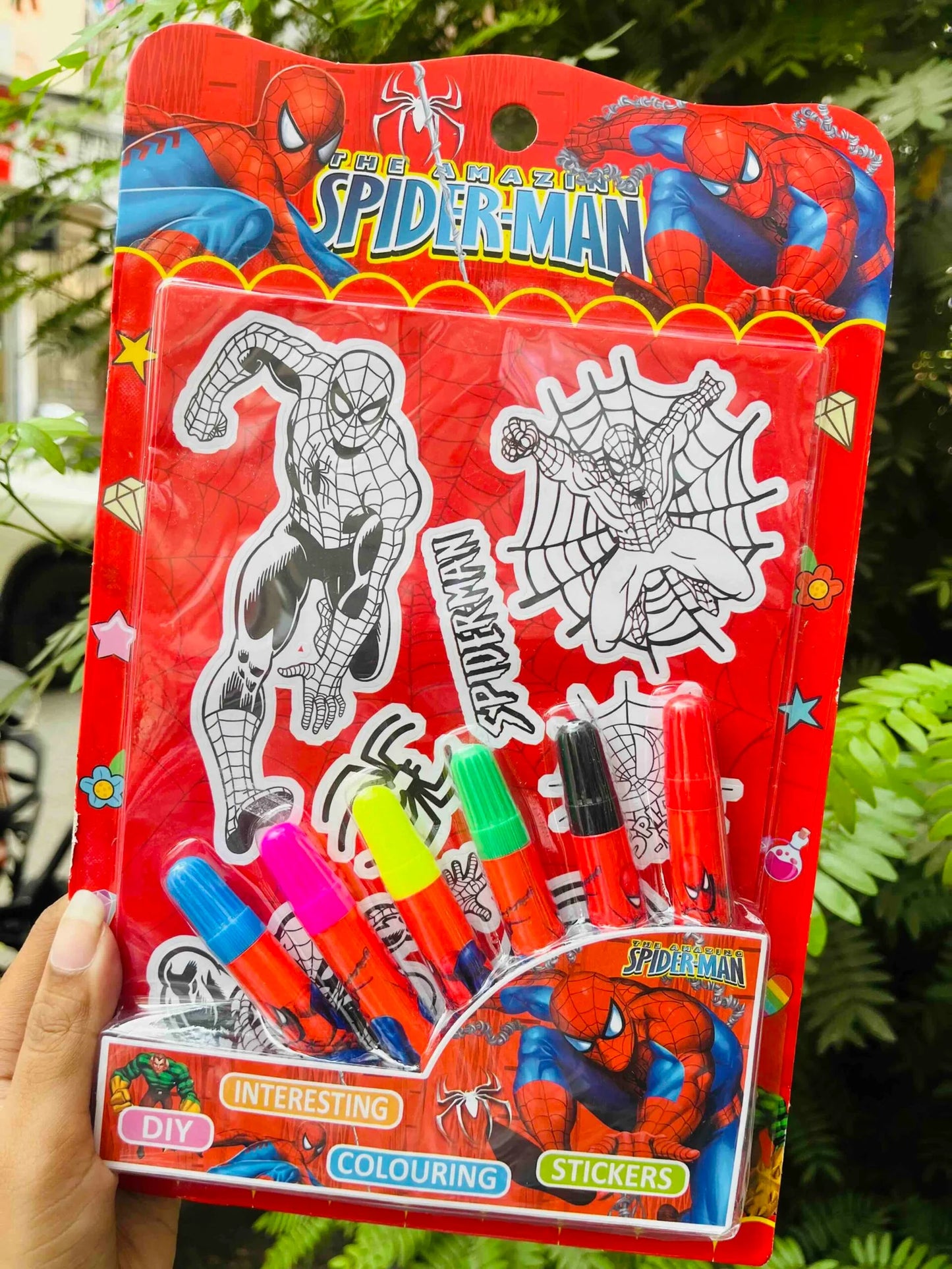 8009 Painting Stationery Kit, 6 Drawing Sheets with Easel, Water Based Colours Sketch {Random Color}