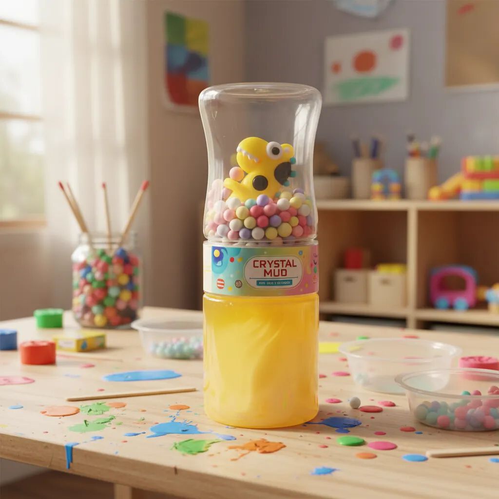 5010 Slime Crystal Unicorn Ou Dino Com Miniatura E Bolinhas {Random Design}