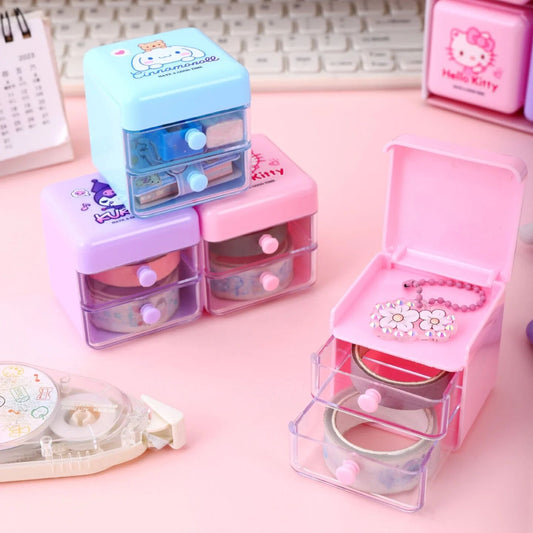 20638 Sanrio Mini Desk Storage Organizer with Drawer {Random Color}