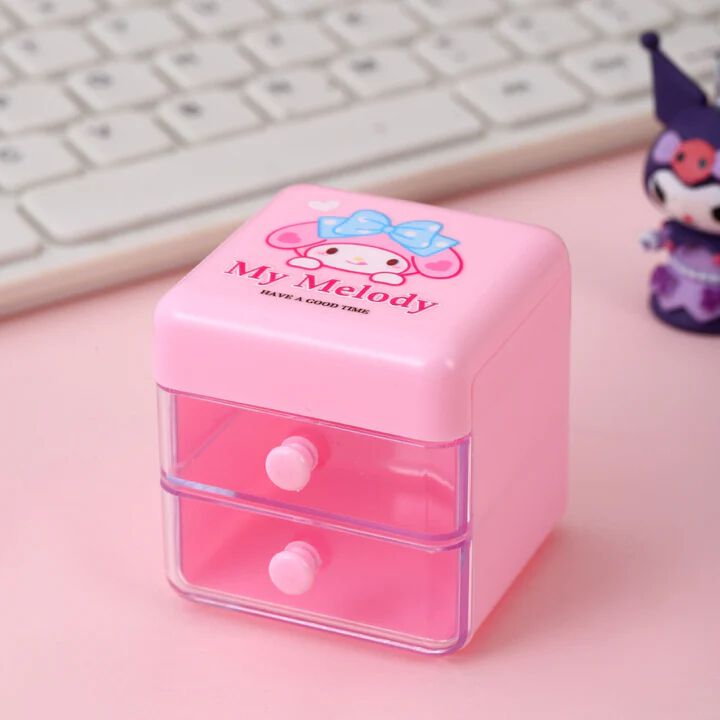 20638 Sanrio Mini Desk Storage Organizer with Drawer {Random Color}