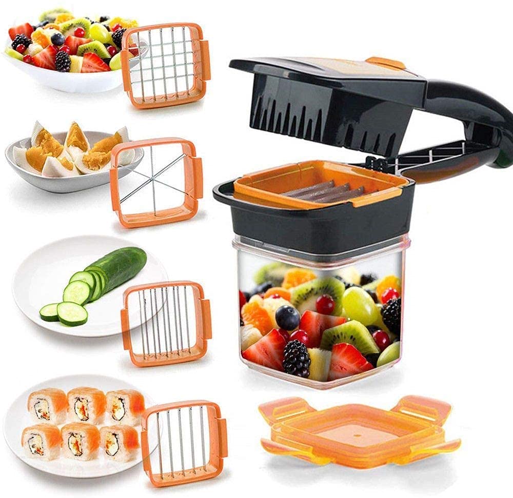 20642 Vegetable Slicer Dicer Chopper 5 in 1 Multi-Function Slicer Vegetable & Fruits Cutter, Dicer Grater