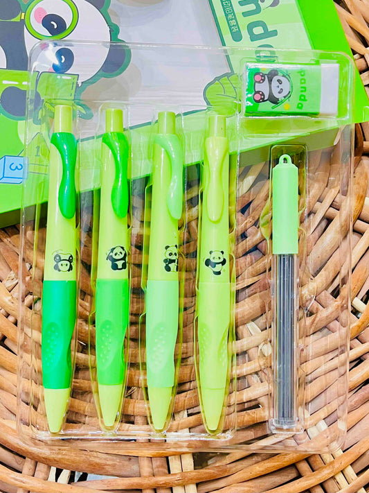 CYX-679 Cute Panda Cartoon Pencil Set of 5