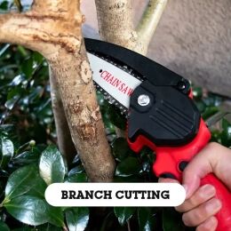 20830   48V Mini Cordless Chain Saws Battery Power Electric Heavy Duty Battery Hand Saw 6inch