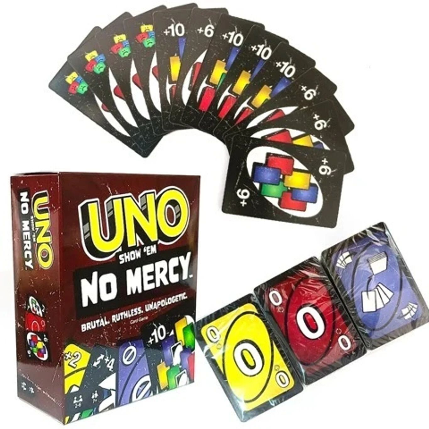 20927 UNO Show ‘em No Mercy Card Game for Kids, Adults & Family Parties and Travel with Ext,UNO Kid Uno Flip Side Card Game