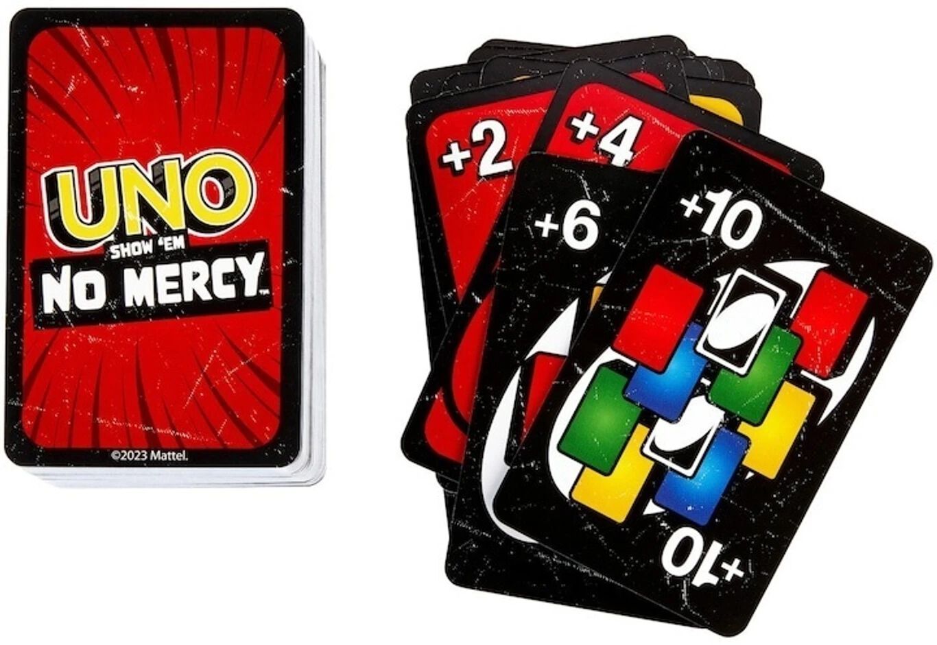 20927 UNO Show ‘em No Mercy Card Game for Kids, Adults & Family Parties and Travel with Ext,UNO Kid Uno Flip Side Card Game