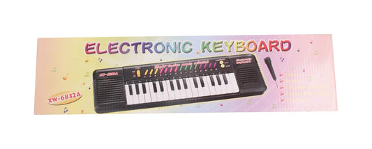 6832A Kids Piano Keyboard with Mic | 32 Keys, 15 Built-in Sounds & Effects | Electronic Musical Toy for Boys & Girls Age 3-8 | Educational & Recording Keyboard for Beginners