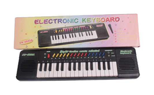 6832A Kids Piano Keyboard with Mic | 32 Keys, 15 Built-in Sounds & Effects | Electronic Musical Toy for Boys & Girls Age 3-8 | Educational & Recording Keyboard for Beginners