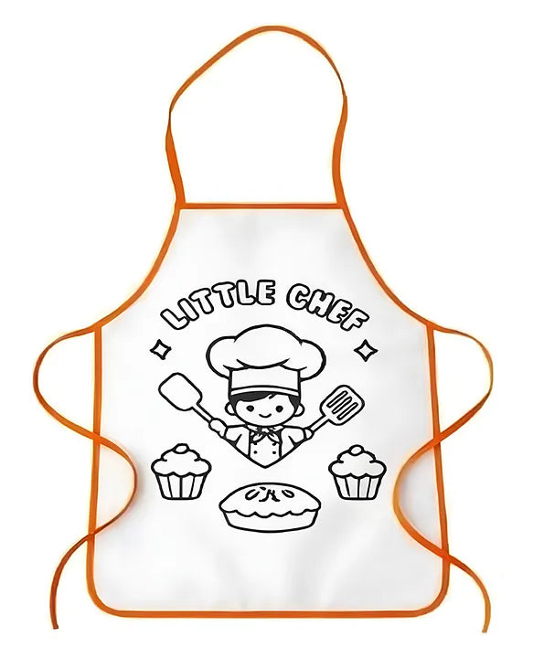 WC-02 Kids Aprons for Activities Drawing Painting & Coloring with Waterproof Apron, Palette, Paints and Brush/Kids- PACK OF 1- COLOR MAY VARY