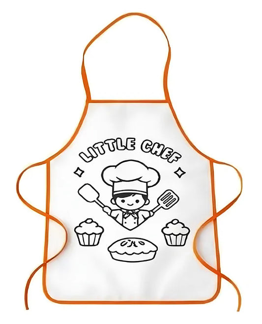 WC-02 Kids Aprons for Activities Drawing Painting & Coloring with Waterproof Apron, Palette, Paints and Brush/Kids- PACK OF 1- COLOR MAY VARY