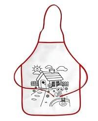 WC-02 Kids Aprons for Activities Drawing Painting & Coloring with Waterproof Apron, Palette, Paints and Brush/Kids- PACK OF 1- COLOR MAY VARY