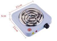 MP-2302 Single Burner Electric Coil Hot Plate, White, Steel, 1000 Watts, Adjustable Temperature Control, Corded Electric