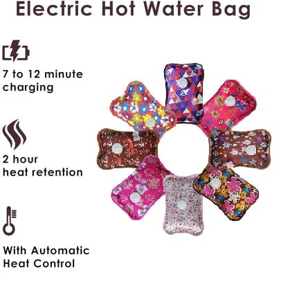 21091 Rechargeable Electric Hot Water Bag for Pain Relief {Multicoolor}