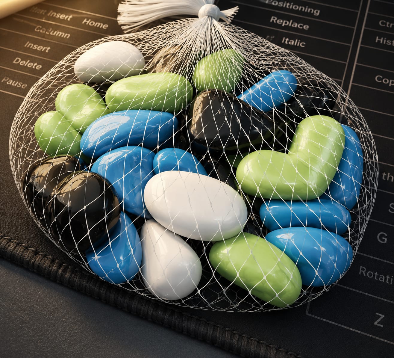 21117 Creations Milky Multi-color Kaju Glass stone/Pebble, Regular Asymmetrical Crystal Pebbles