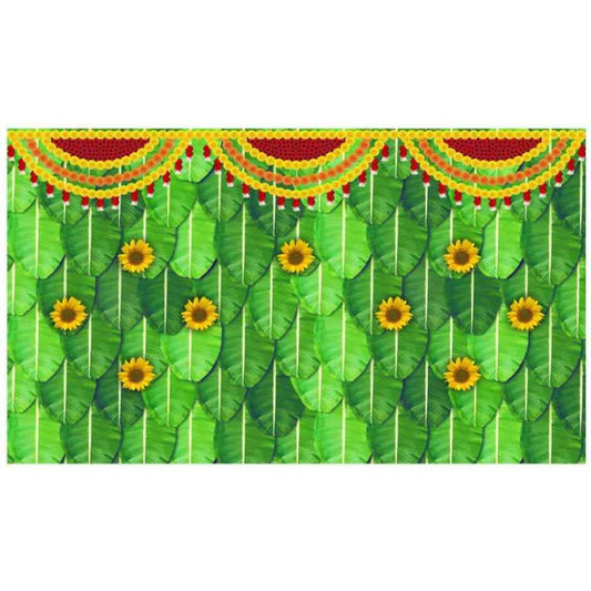 PJD-313 Festive Backdrop Decorative Curtain Cloth For katha Pooja decoration wedding haldi (5x5 ft)