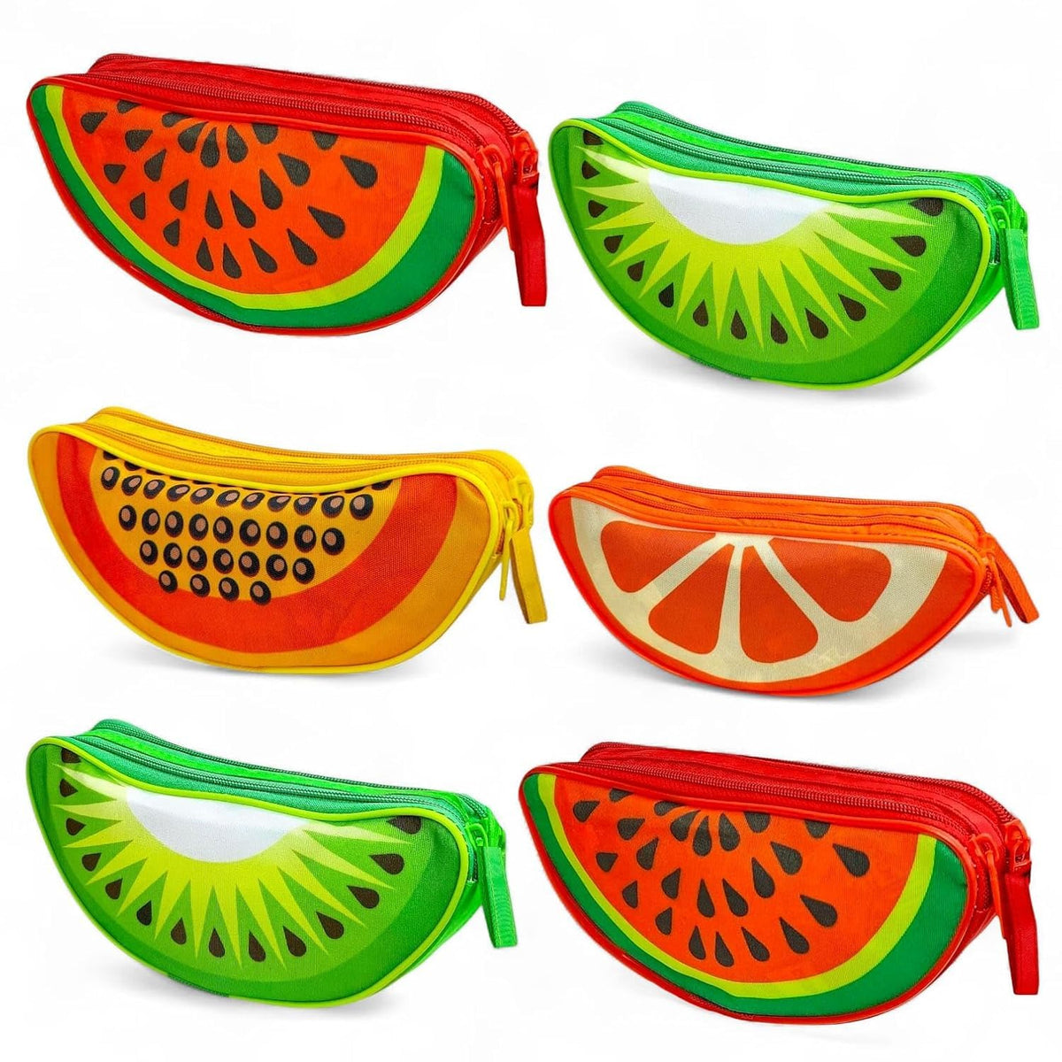 21287 Fruit Shape Pouch for Kids & Women, Cute Zipper Storage Case for Stationery, Makeup, Coins & Small Accessories, Random Design  [Rrandom Colour]