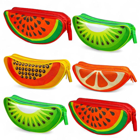 21287 Fruit Shape Pouch for Kids & Women, Cute Zipper Storage Case for Stationery, Makeup, Coins & Small Accessories, Random Design  [Rrandom Colour]