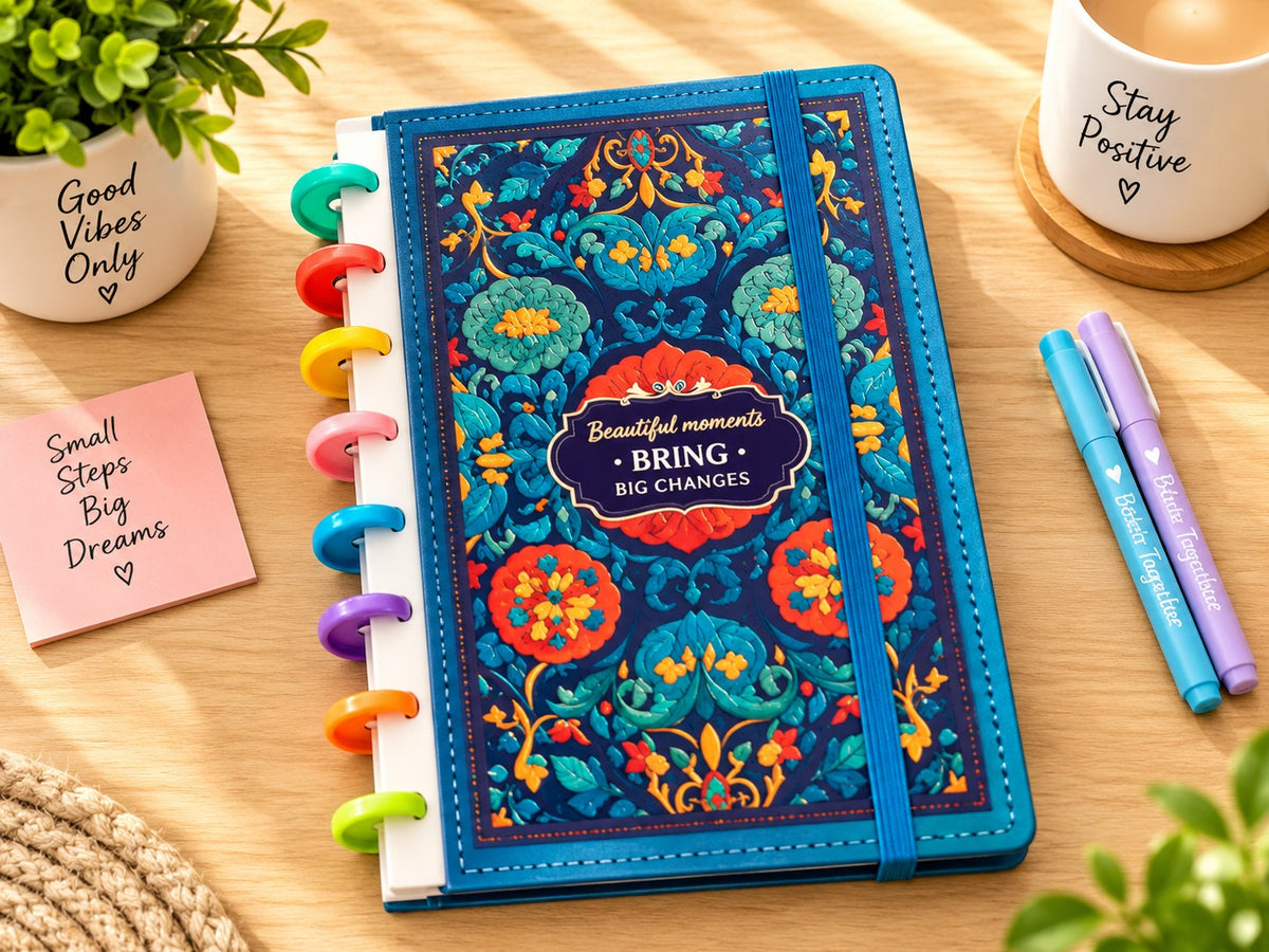 21197 Inspirational Daily Planner & Colorful Writing Notebook