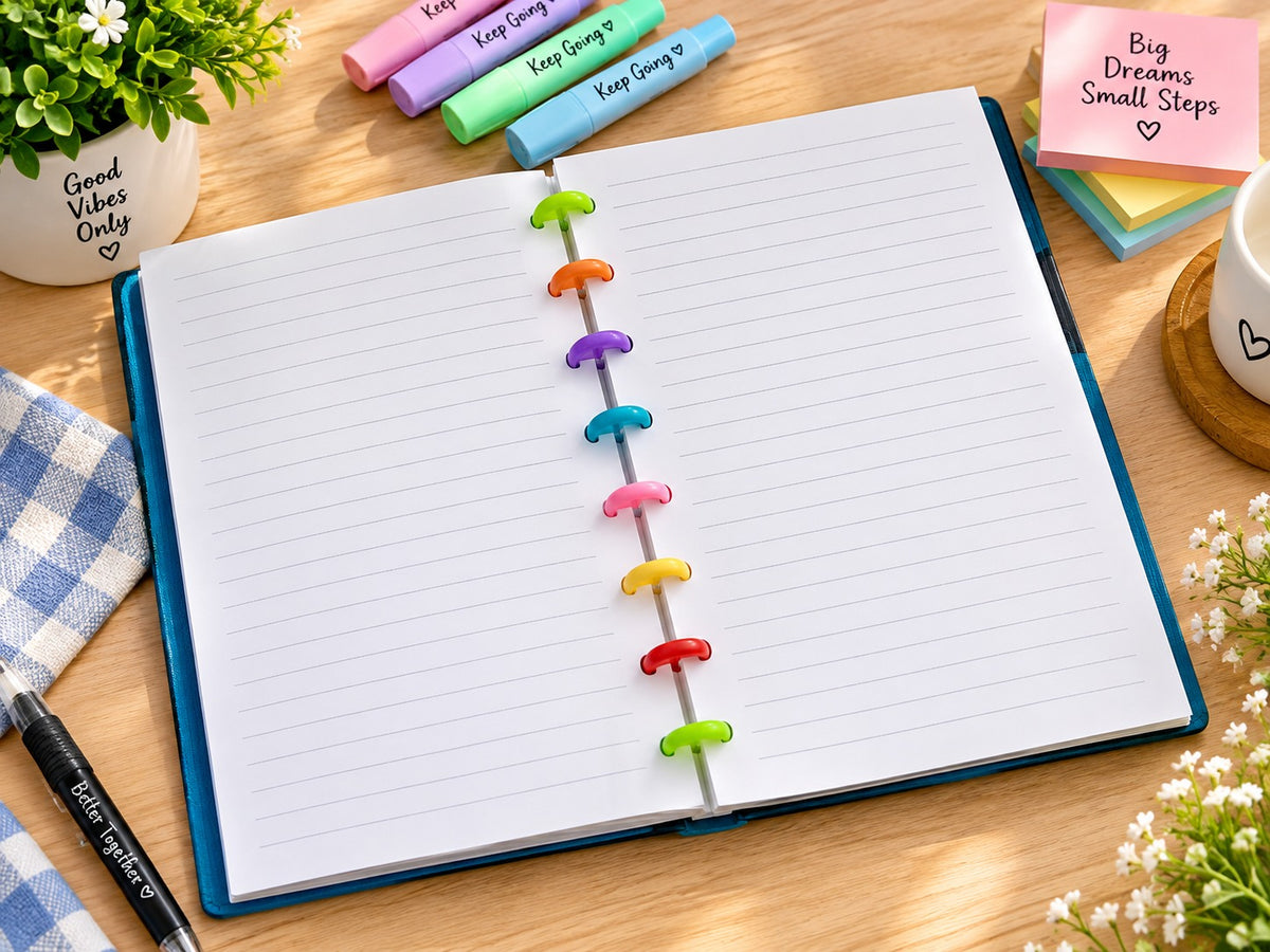 21197 Inspirational Daily Planner & Colorful Writing Notebook