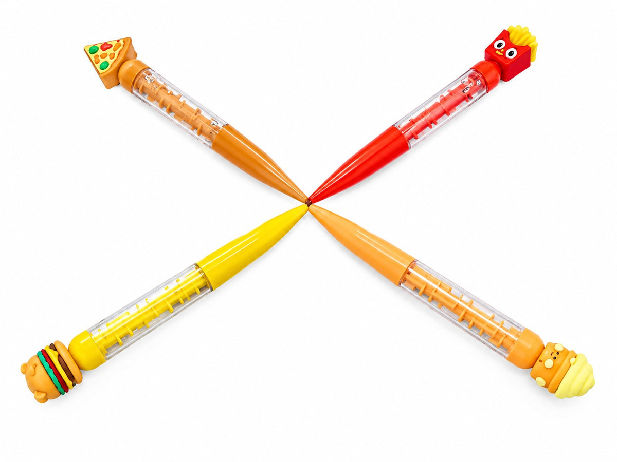 21298  [36 pcs] Puzzle Pen Retro Cartoon French Fries Novelty Pen – Cute Colorful Fun Writing Pen