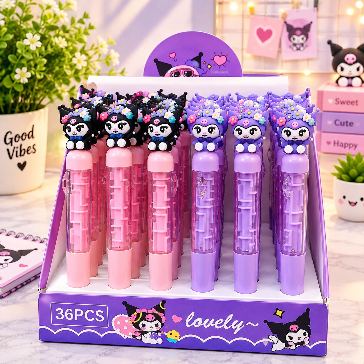 21299 [36 pcs] Puzzle Pen Retro Cartoon French Fries Novelty Pen – Cute Colorful Fun Writing Pen
