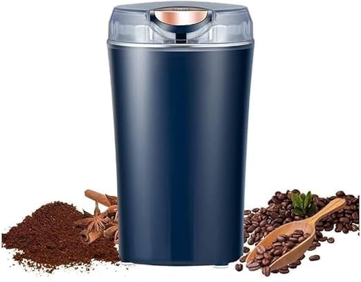 21304 Stainless Steel Dry Mixer Grinder | Portable Electric Masala & Coffee Bean Grinder | Mini Spice Blender with One-Touch Push Button Control for Kitchen & Home Use