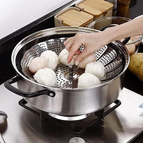 21306 Premium Stainless Steel Folding Steamer Basket (9.5 Inch) – Adjustable Vegetable Steamer Insert for Pots, Pans, and Instant Pot – Multi-Functional Kitchen Colander and Fruit Bowl