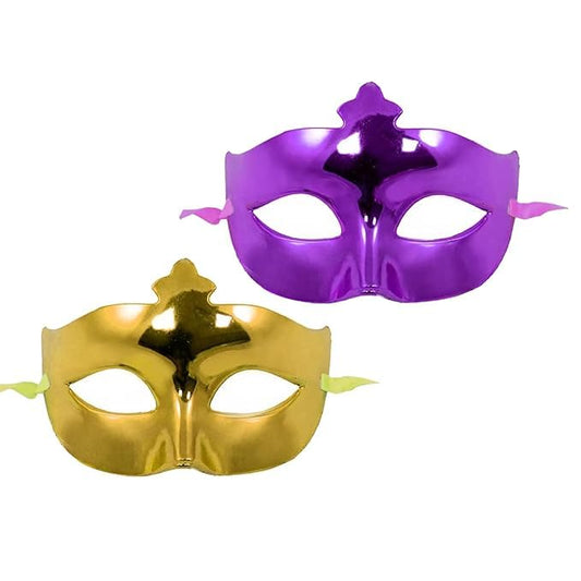 21319  [Pack of 12] Prime Colourful Eye Mask Role Play Theme Party Mask for Halloween Xmas Party,Birthday Party for Kids and Adults [Random Colour]