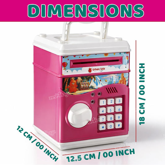 10514 Zest 4 Toyz Money Piggy Bank Toy for Kids Gullak Money Safe with Number Password Money Saving Mini ATM Toy with Lights and Sound Money Bank for Kids