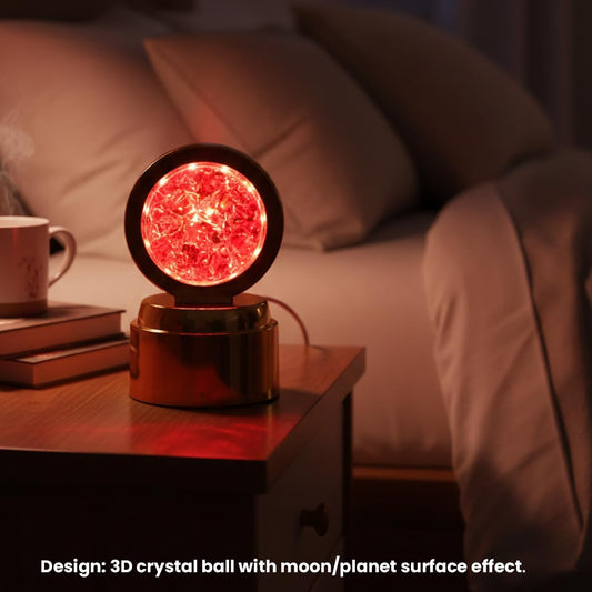 21581 Rotating Crystal Ball Lamp Red USB Cable