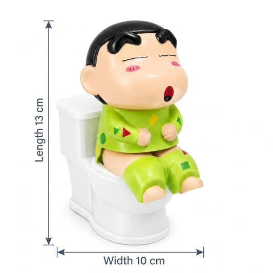 303-1  Funnu Susu Shin-chan Pissing Toilet Prank Leak-Free Water Base | Interactive Mini Water Spray Squeeze-Refillable Water Prank Toy for Funny Novelty Gag Gift