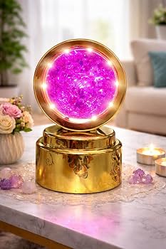 21581 Rotating Crystal Ball Lamp Red USB Cable