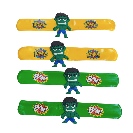 20601 {Pack of 12} Krunchi Cartoon Slap Bracelets Wrist Band Silicone Slap Bands Return Gift for Kids