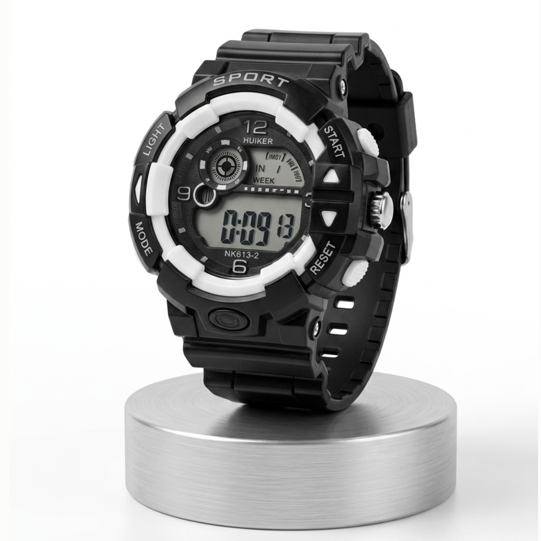 20660 Digital Dial Alarm with Sound Waterproof Light Kids Watch for Boys & Girls {Random Design}