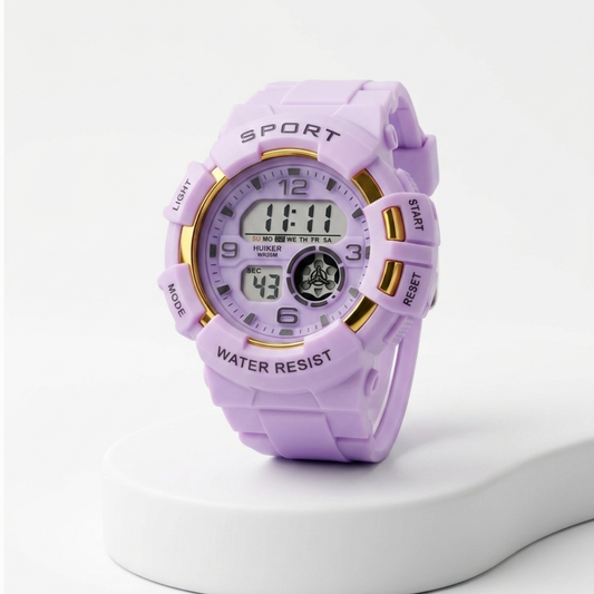 20660 Digital Dial Alarm with Sound Waterproof Light Kids Watch for Boys & Girls {Random Design}